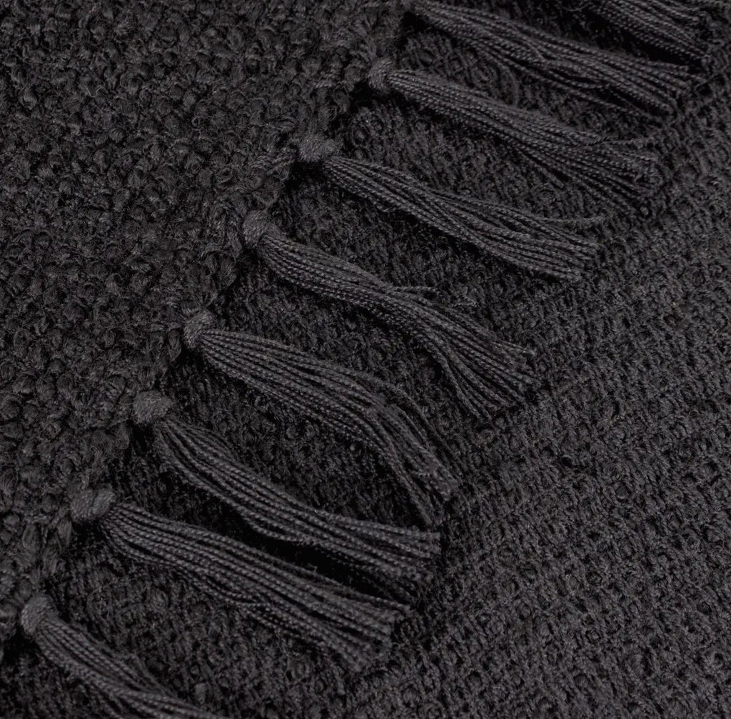 Cander Boucle-Überwurf, strukturiert, Schwarz