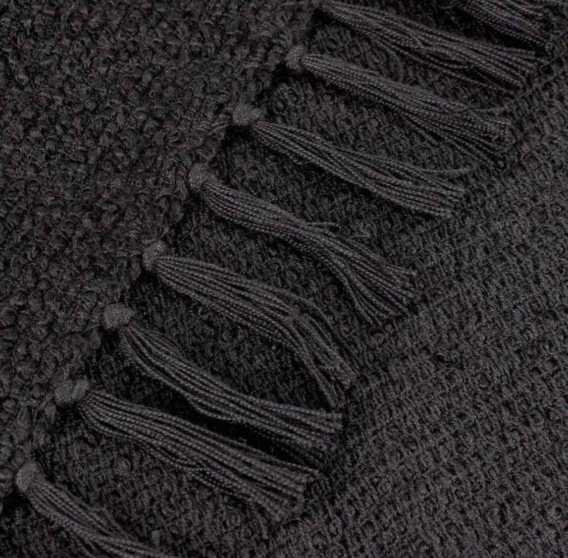 Cander Boucle-Überwurf, strukturiert, Schwarz