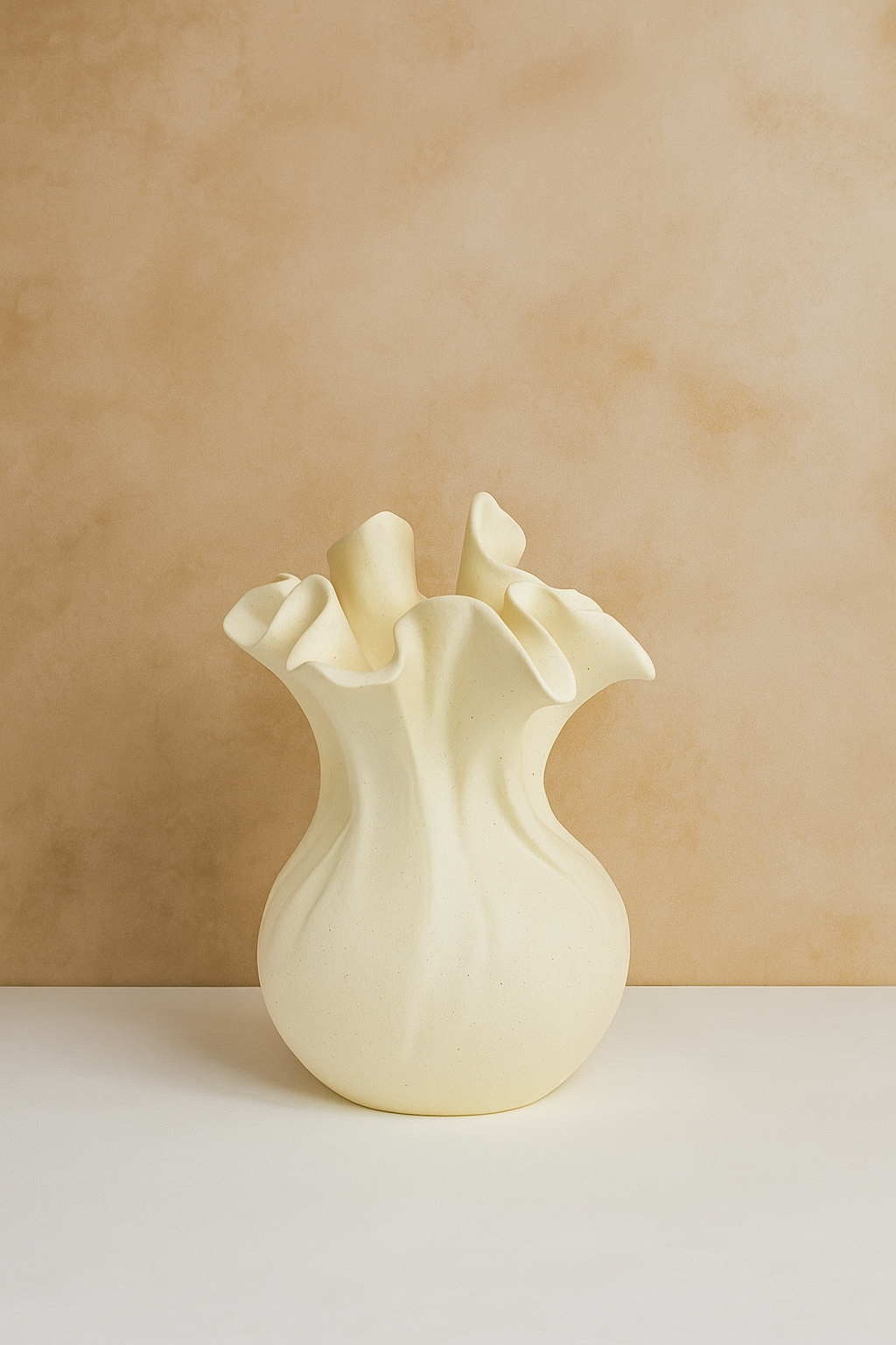 Vase aus Keramik, Weiß (B/H/T) 14x22x14cm
