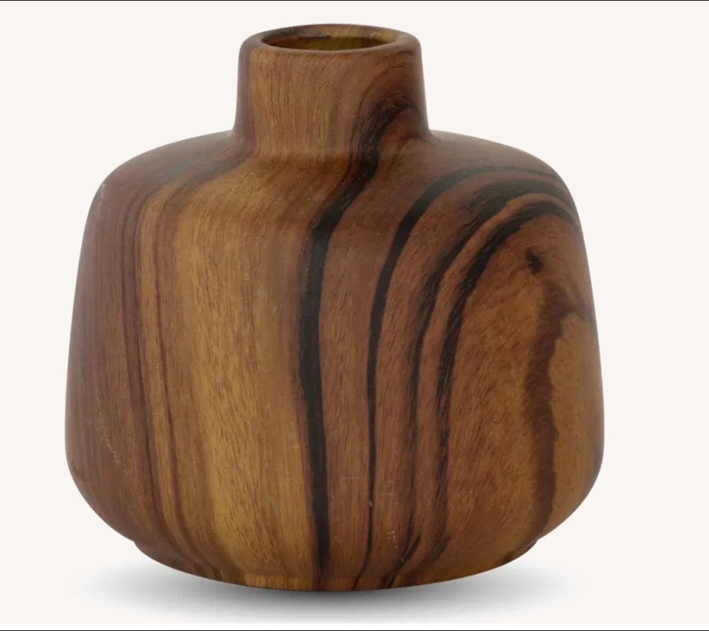 Vase Holzdesign, aus Porzellan, (B/H/T)  12,5×12,5×12cm,
