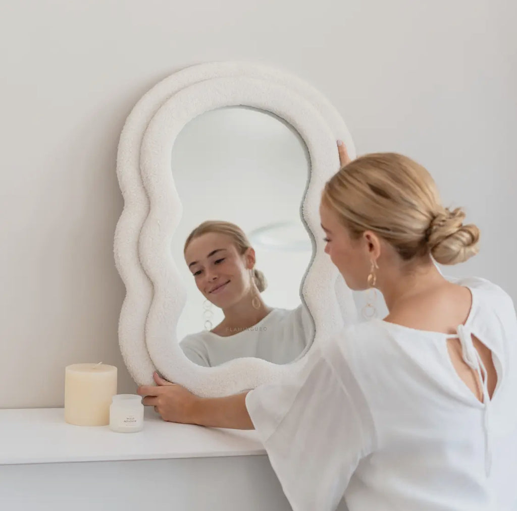 Kleiner gewellter Fleecespiegel