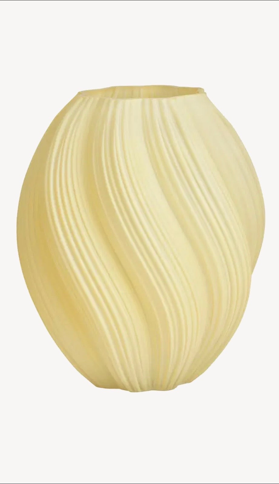 Vase gedreht aus Glas, Creme-Weiß (B/H/T) 18×21×18