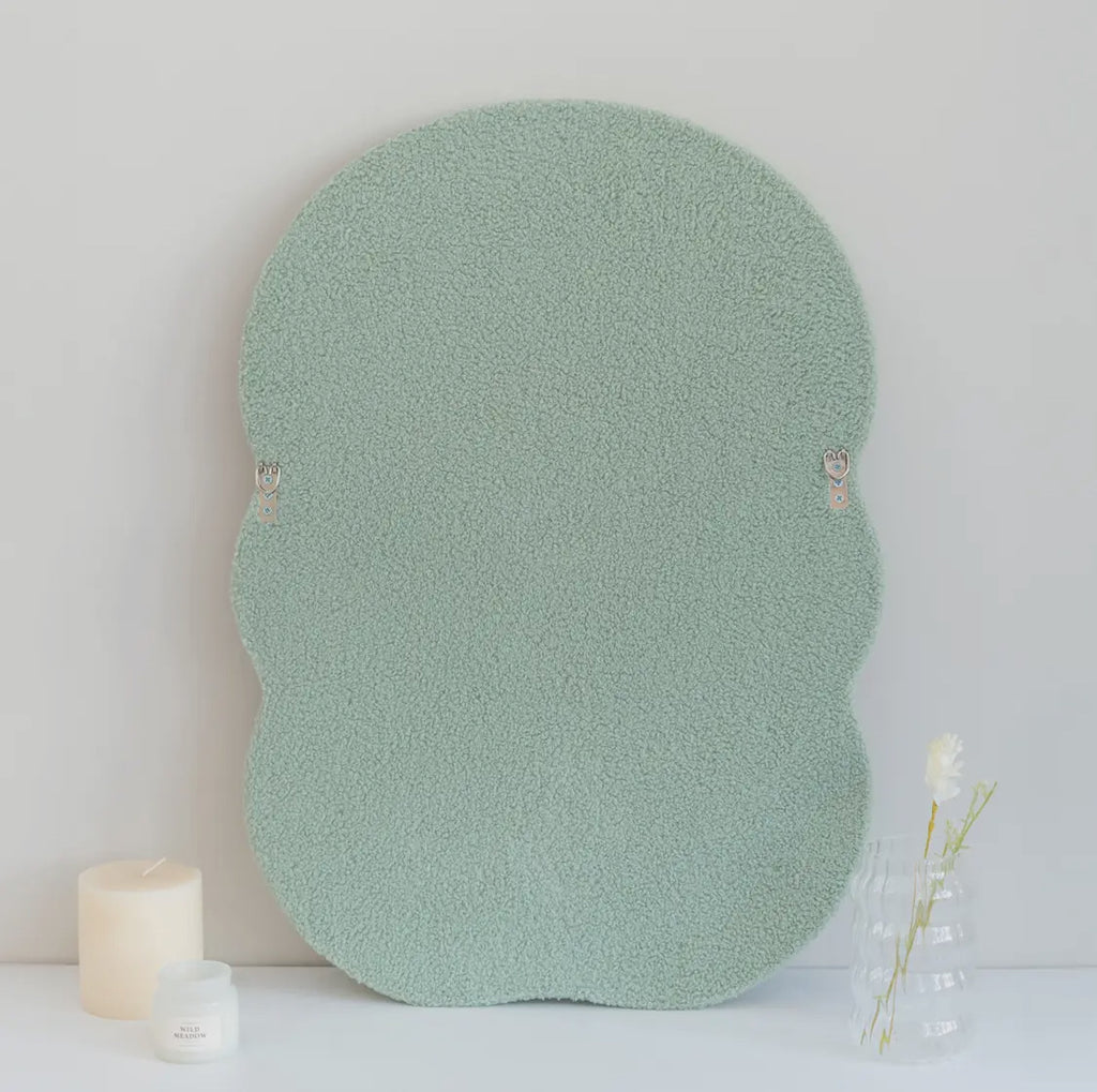 Kleiner gewellter Fleecespiegel Grün