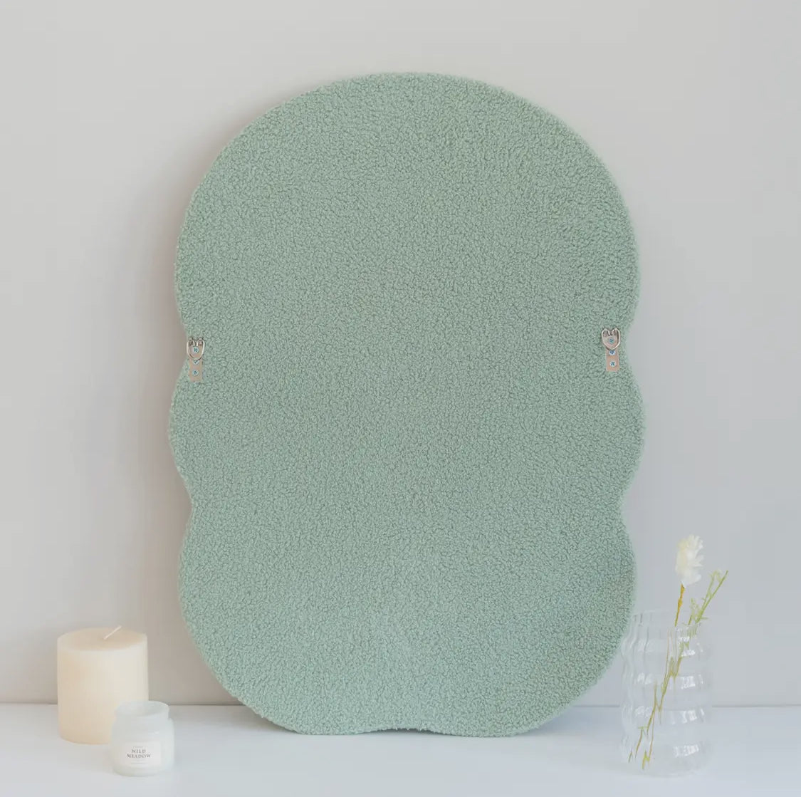 Kleiner gewellter Fleecespiegel Grün