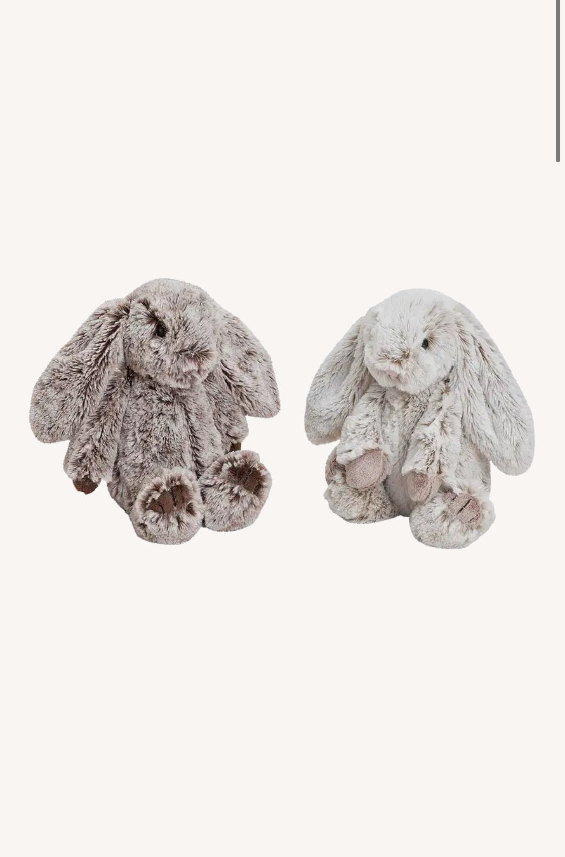 Hase in Beige/braun aus Plüsch, 2-fach sortiert 18 cm